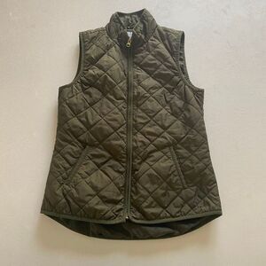Old Navy Quilted Puffer Vest XS Women’s Olive Green Lightweight Zip Up Layering